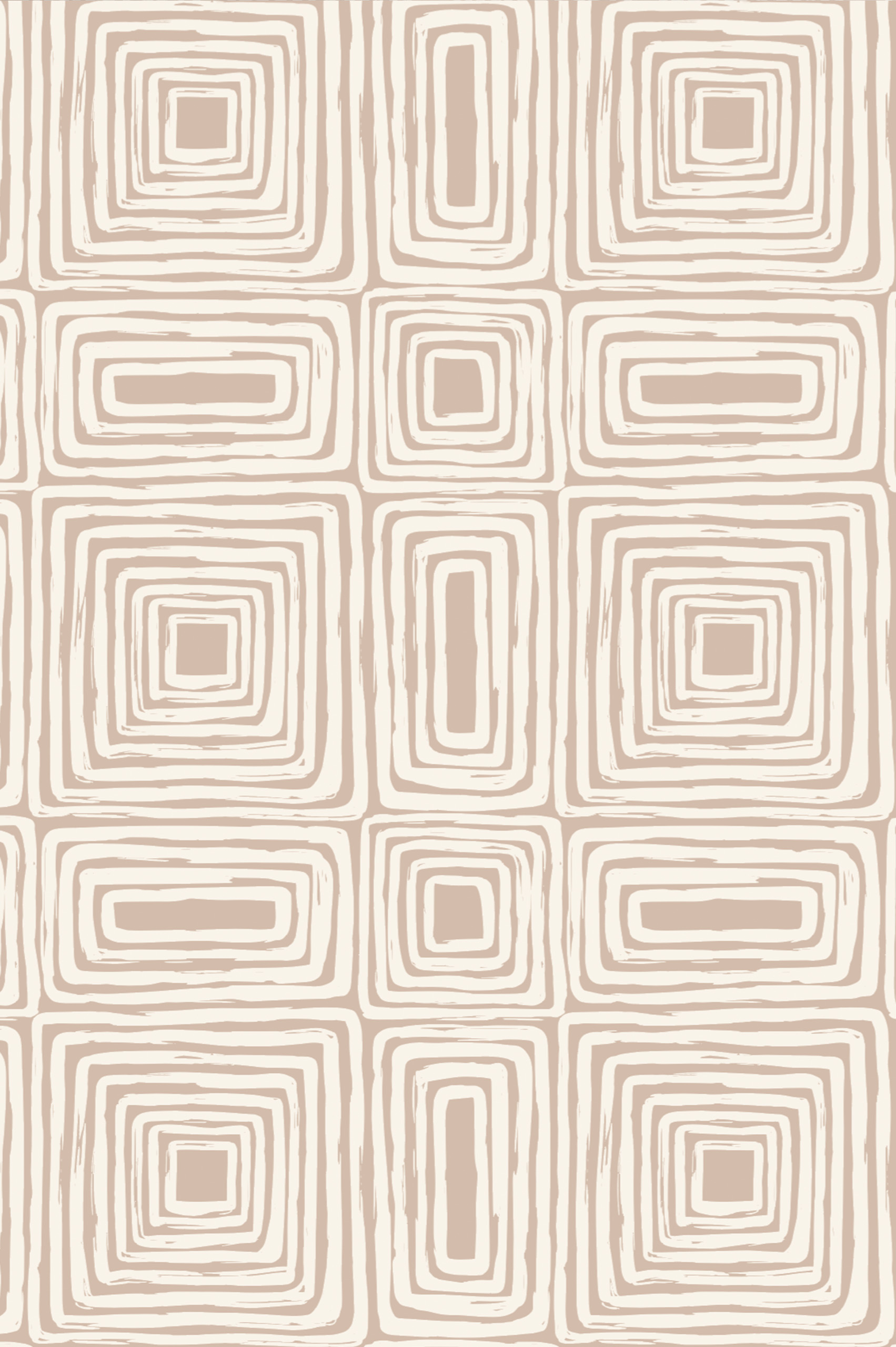 papier peint n319 géométrique carré zen beige motif