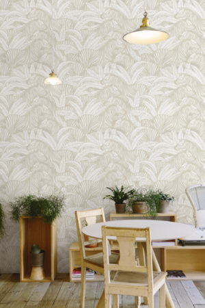 papier peint n332 zebre vegeration beige espace public