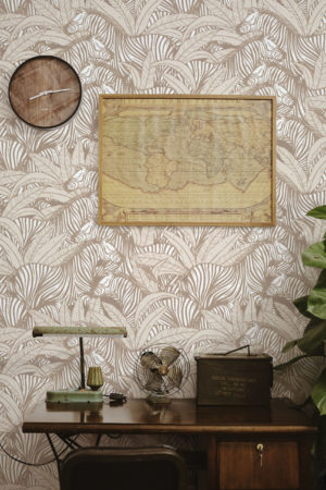 n332 zebre vegeration brown office wallpaper