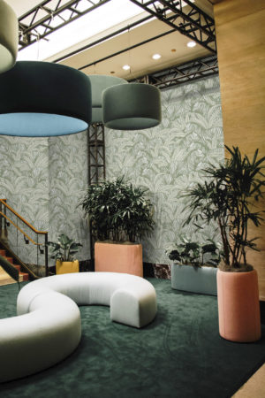 papier peint n332 zebre vegeration vert espace public