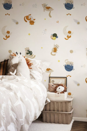 paper-painting-n334-cat-cosmos-planets-star-child