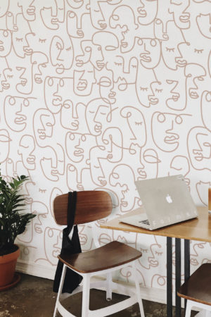 papier peint n347 visages sans bornes beige bureau