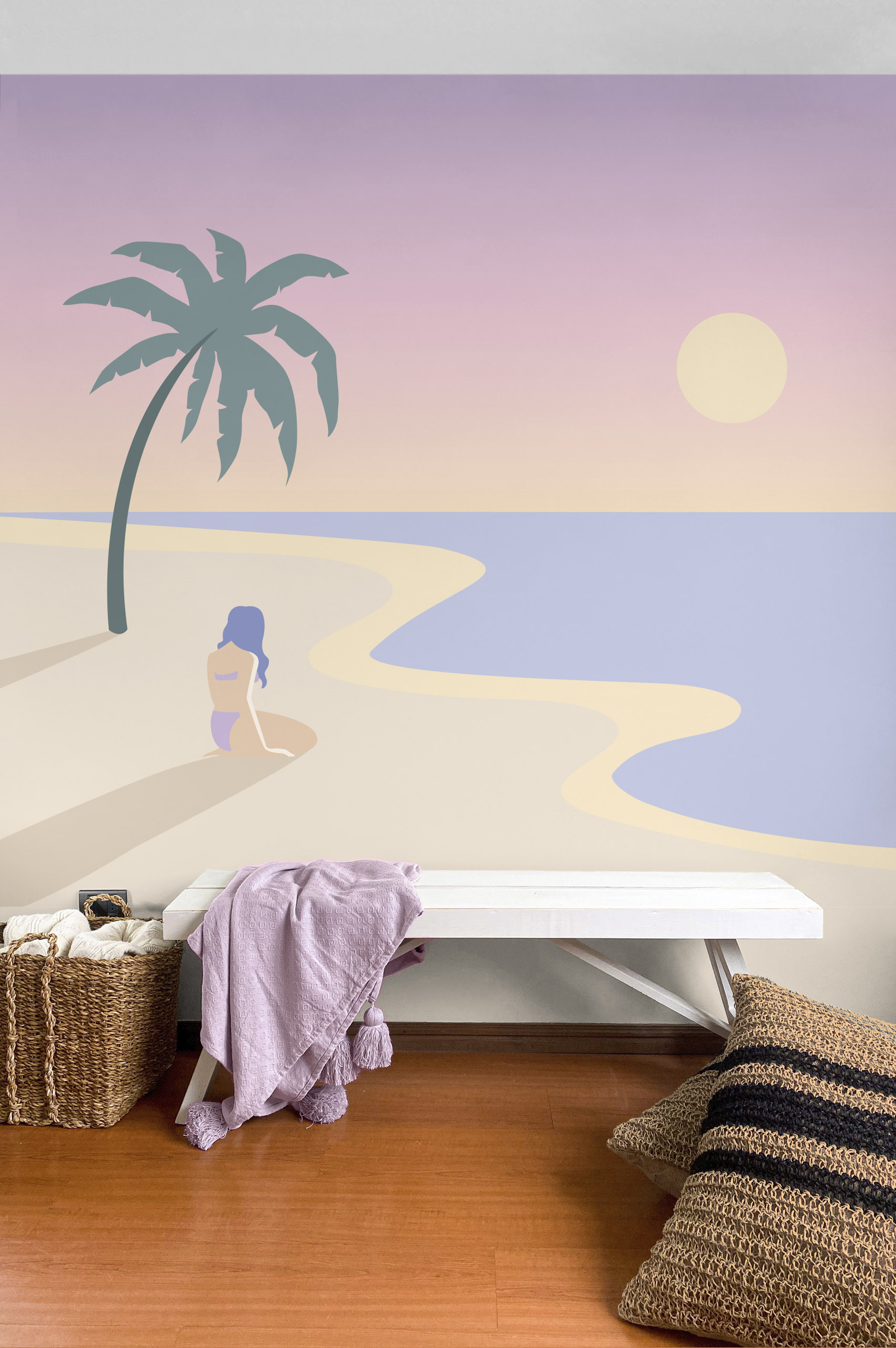 N362 orange public spaces Orange Public Space Panoramic Sea Beach Wallpaper