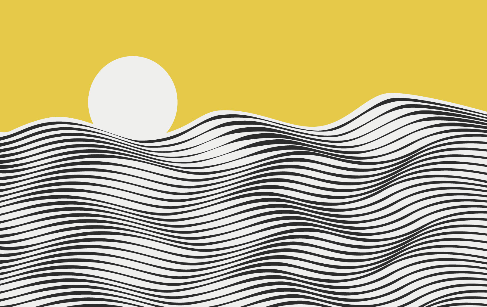 Pattern Yellow Wallpaper Panoramic Sea Theme