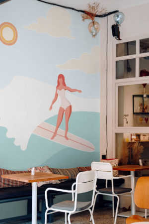 Public Spaces Exotic Wave Panoramic Surf Wallpaper