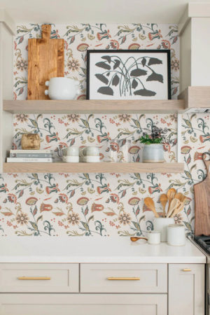 papel pintado habitacion jardin panoramico años 70