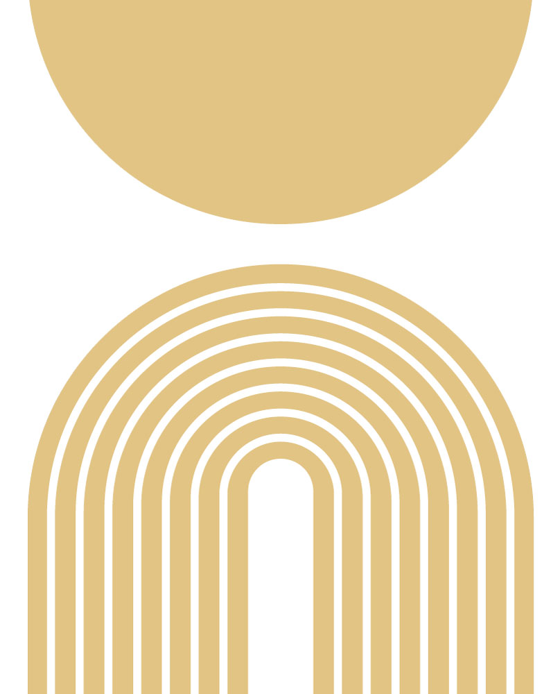 N366.1 Mustard yellow wallpaper pattern geometric sun