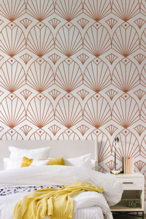 Terracotta Geometric Gatsby Wallpaper