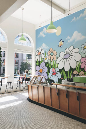 public spaces multicolor wallpaper panoramic floral modern landscape paradise