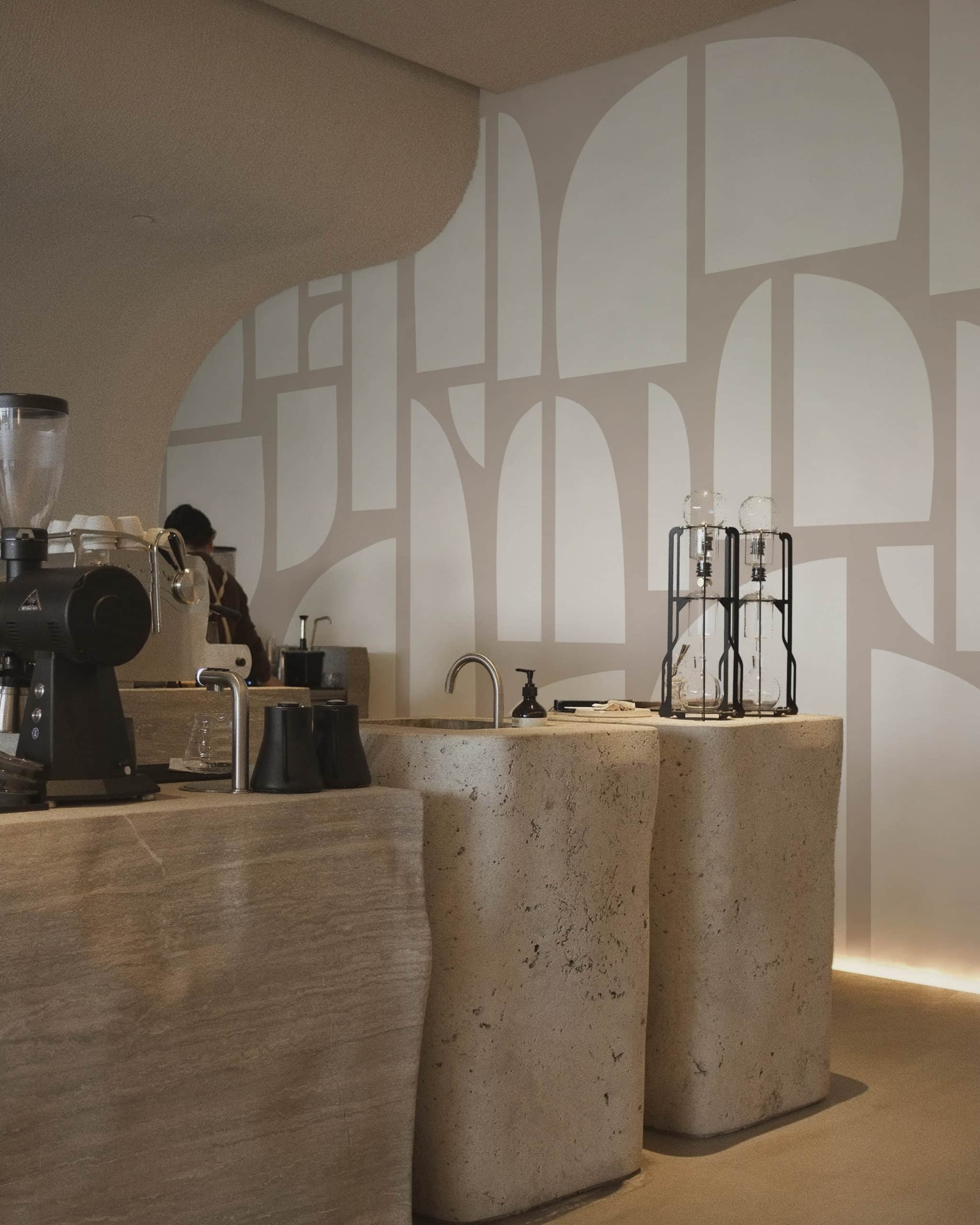 N390 Beige Public Spaces Beige Public Space Wallpaper Abstract Panoramic Windows