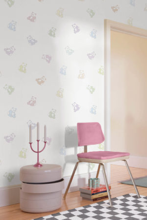 salon multicolore papier peint panda animal tendance