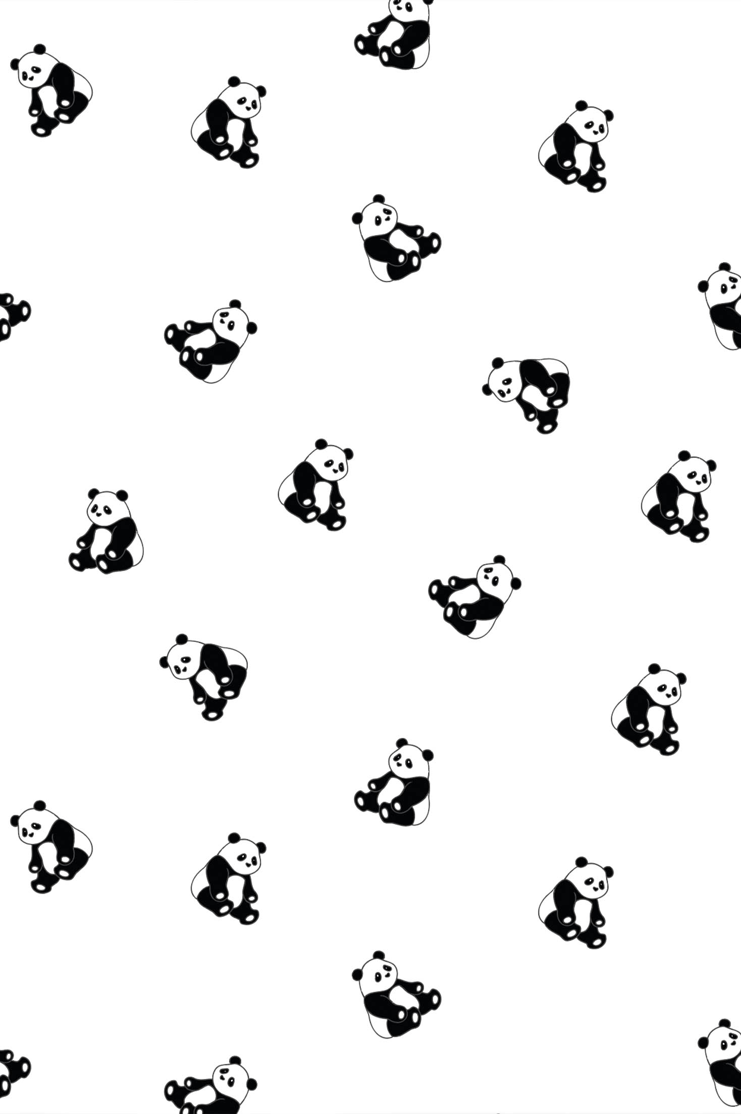 papel pintado blanco y negro tendencia animal panda