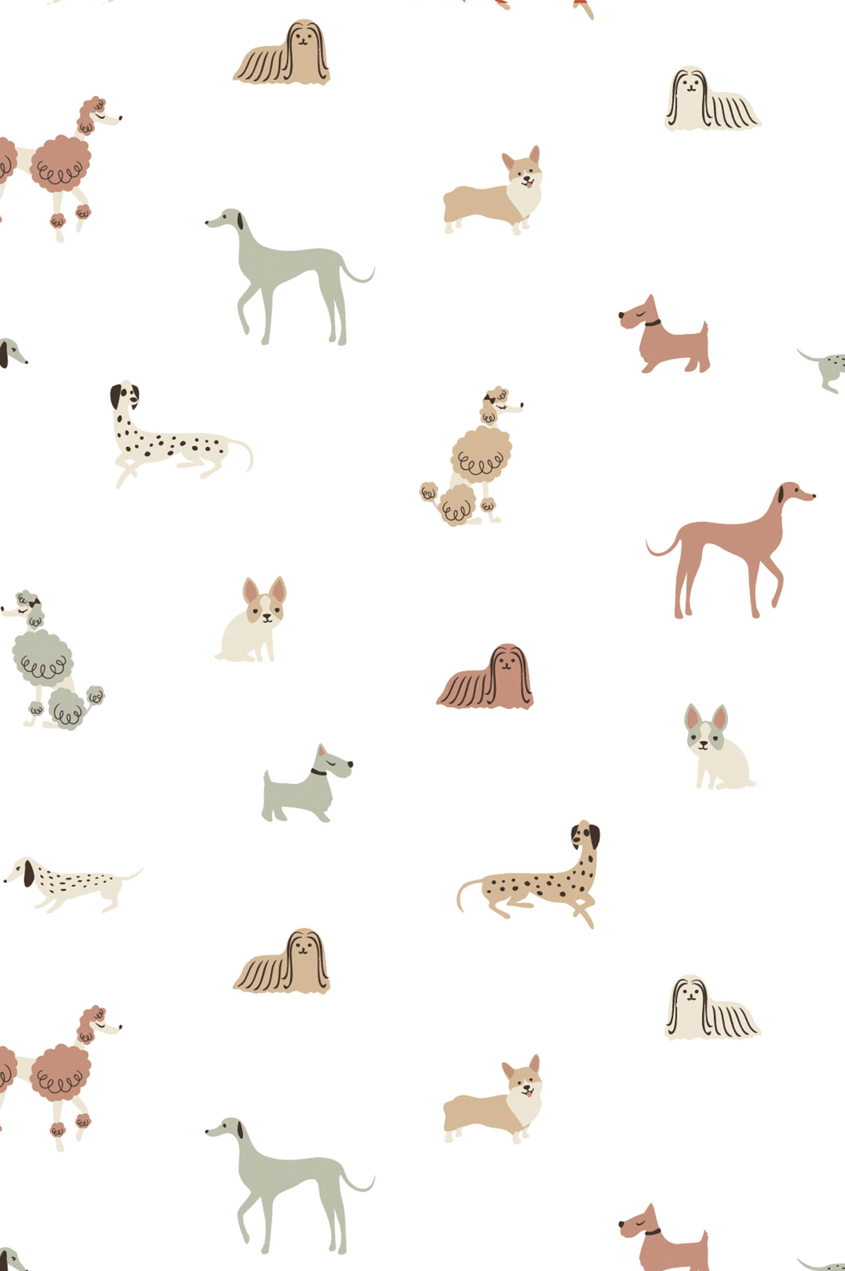 papel pintado estampado verde pawsitif perro animales pop