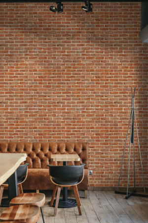 espace public terracotta papier peint briques panoramique tendance