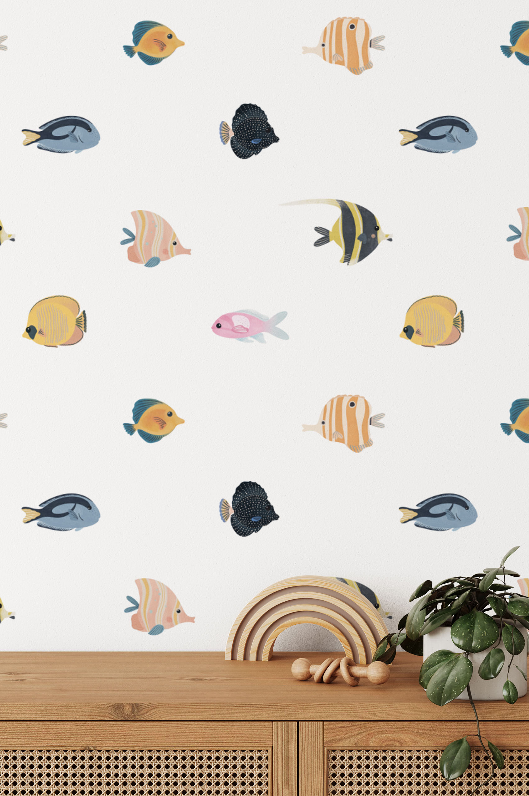 N405 Aquatic Oasis Kids Room Wallpaper Kids Room Wallpaper Aquatic Oasis Child Fish