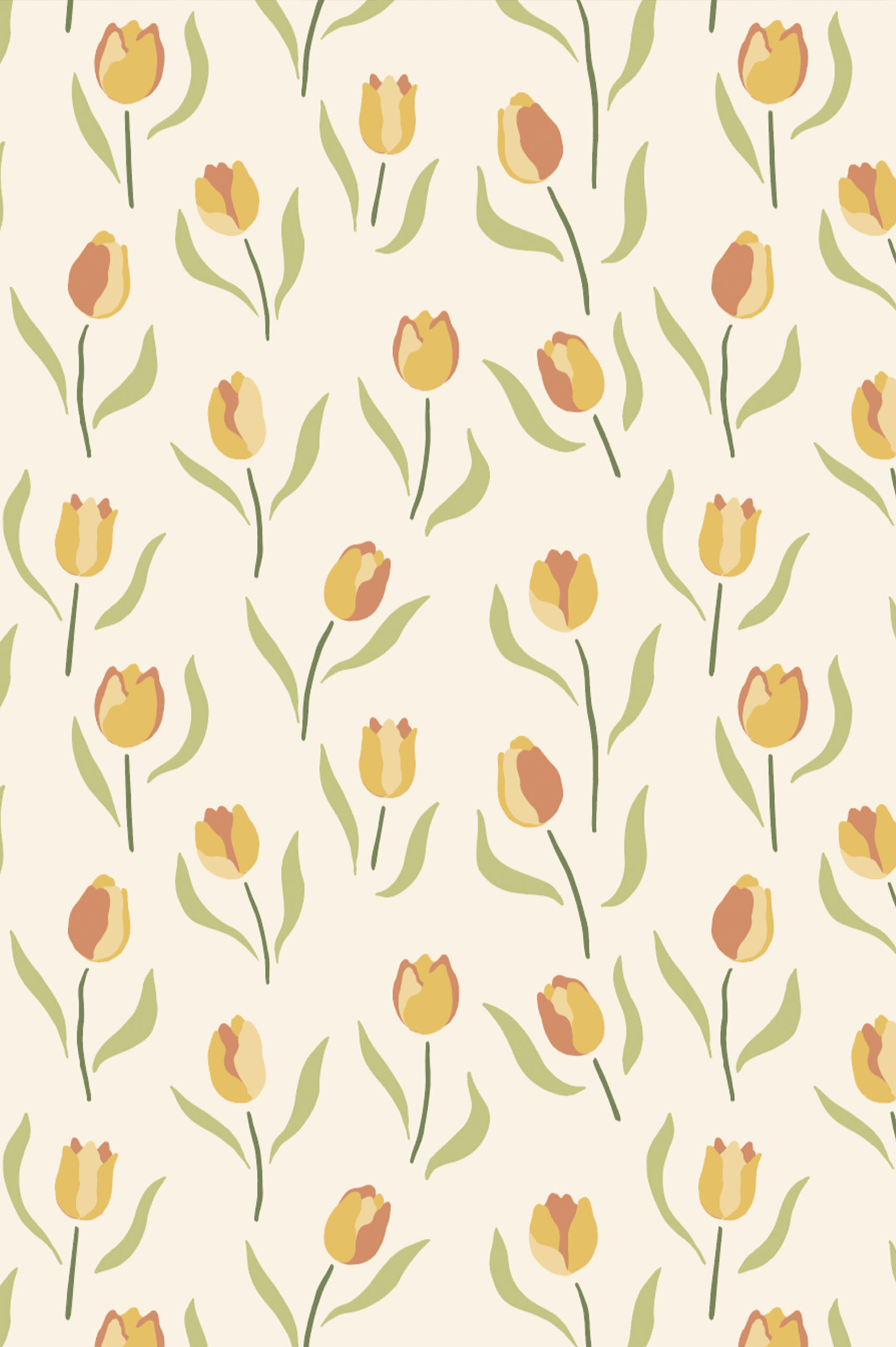 n407 papier peint tulipe orange motif motif papier peint floral tulipe orange tendance