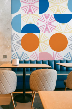 N415 Multicolor Geometric Public Space Wallpaper