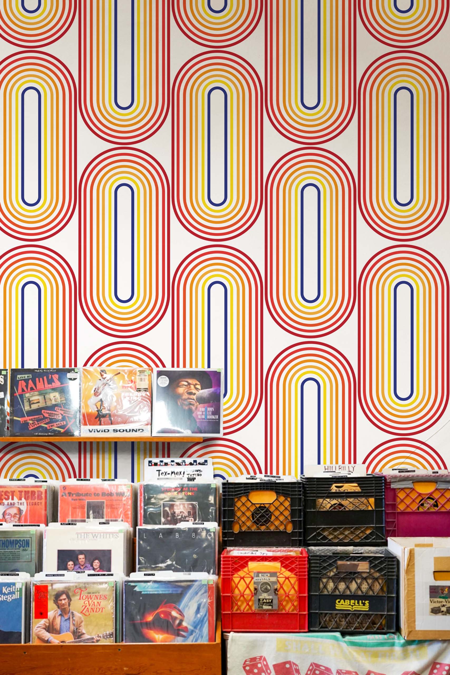 Retro Oval Wallpaper N417 Multicolor Retro Public Space Retro Oval Wallpaper N417 Multicolor Retro Public Space