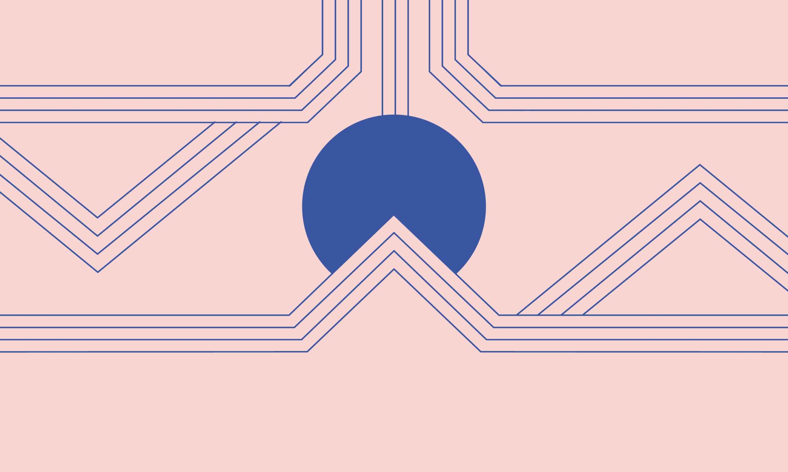 Futuristic Retro Panoramic Wallpaper N427 Abstract Landscape Pattern