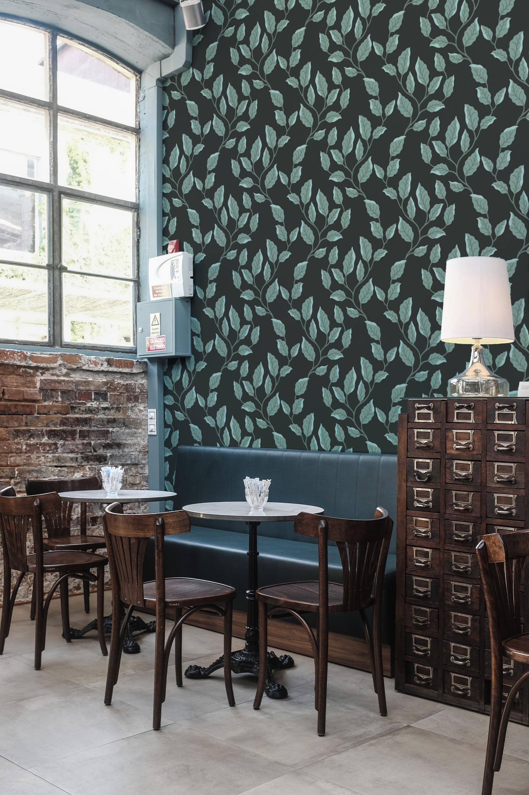 n433 vert fonce espaces publics espace public vert foncé papier peint charme du lierre végétal tendance