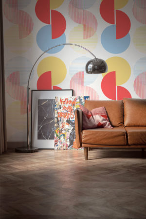 Multicolor Geometric Duality N421 Living Room 2 Wallpaper