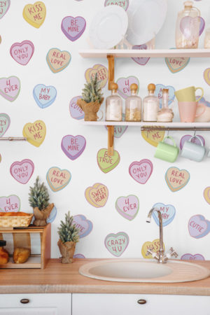 kitchen multicolor wallpaper bonbon d'amour pop love