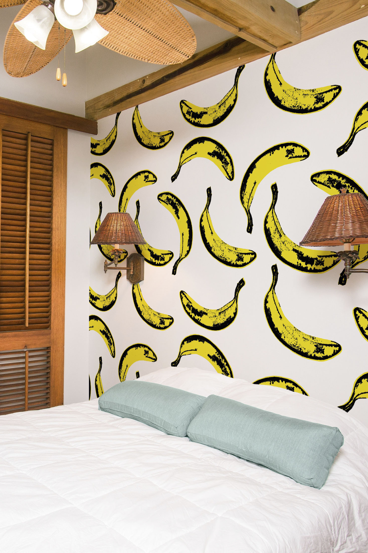 n440 yellow bedroom wallpaper banana pop art yellow bedroom banana pop art wallpaper