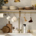 papel pintado cocina beige Jungle de Bananier Chic végétal