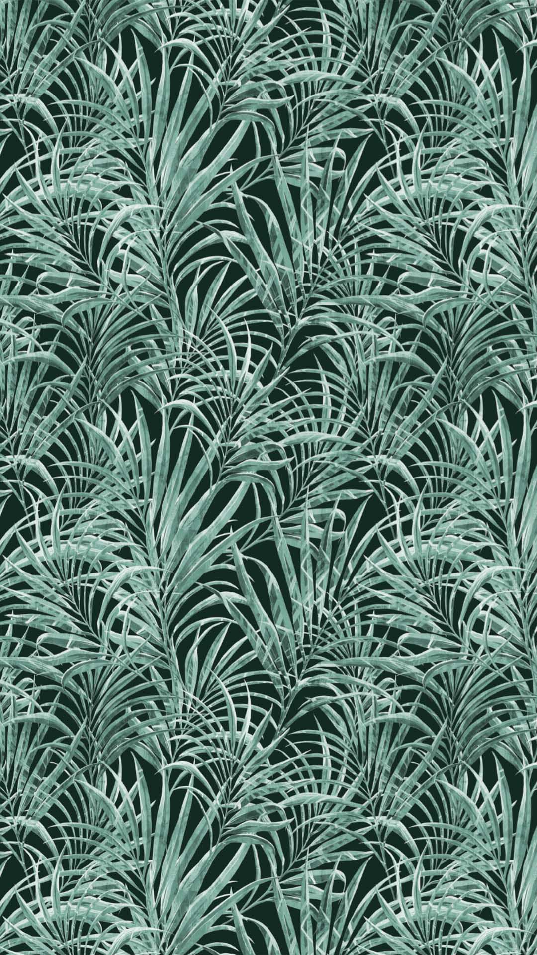 green pattern, trendy plant palm leaf wallpaper