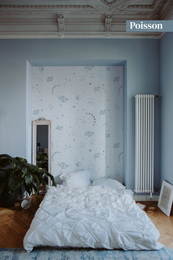 papier peint encastré pour tête de lit