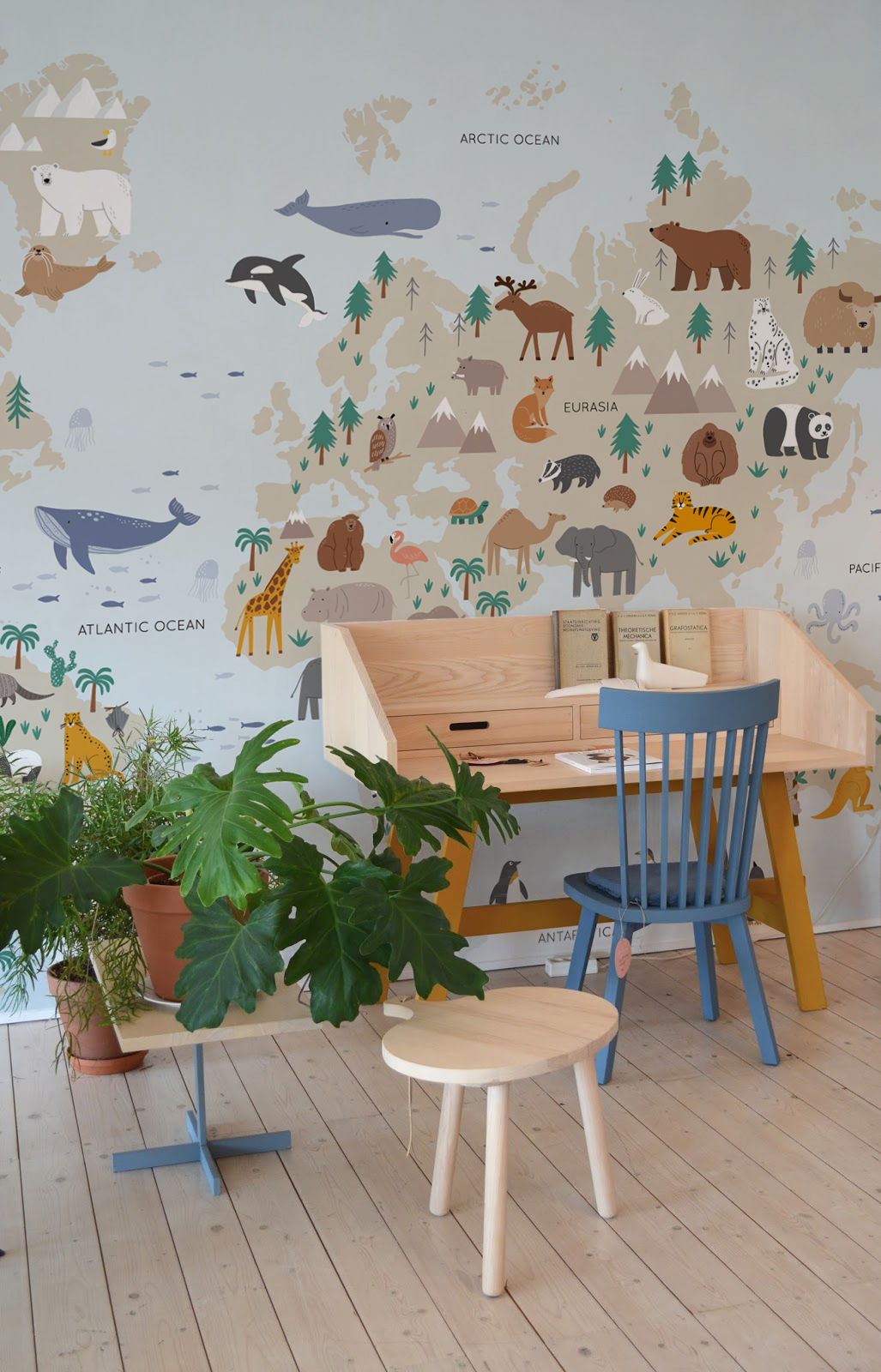 desk multicolor wallpaper map world child panoramic