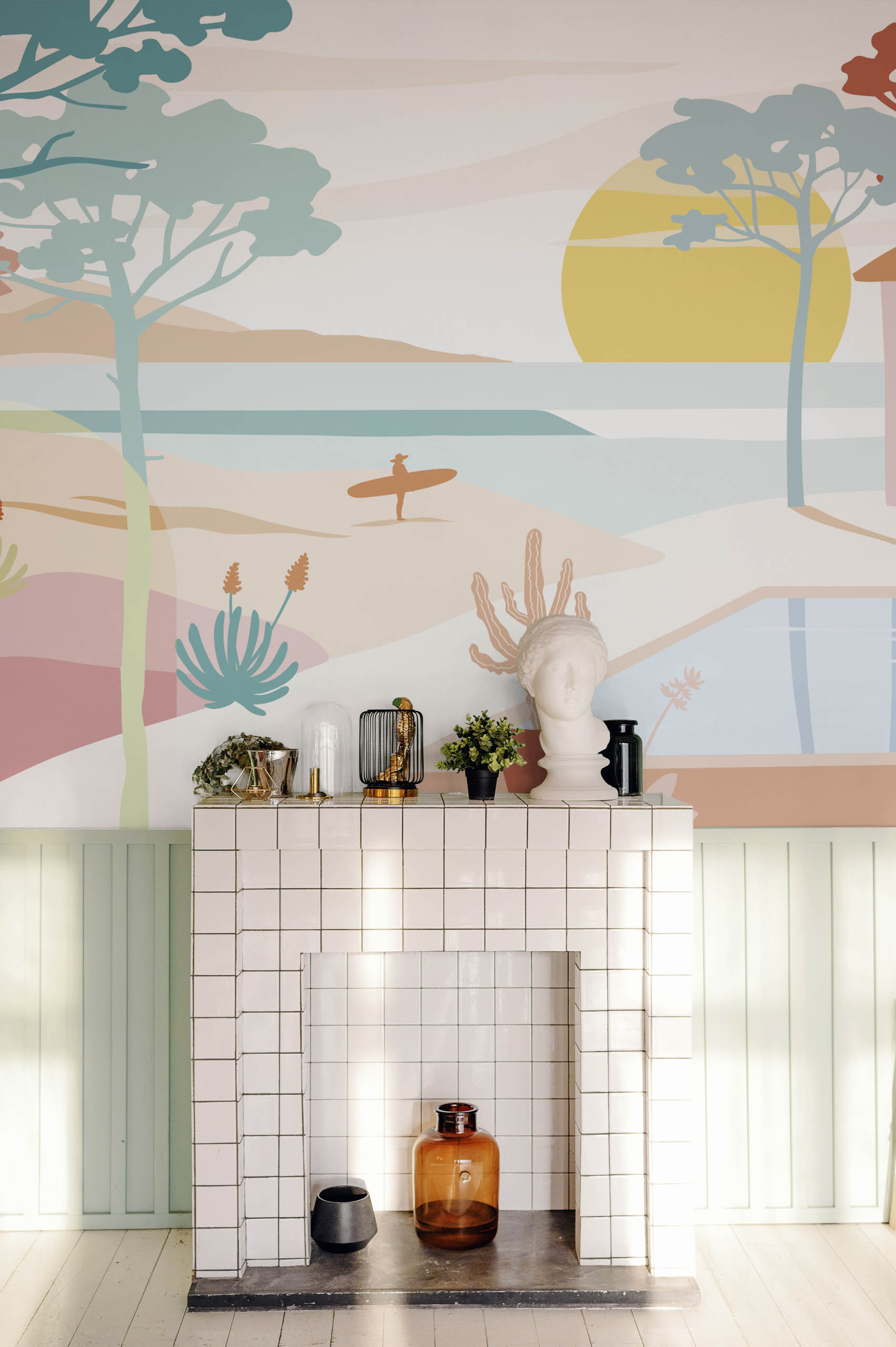 papel pintado salon aurore en bord de mer panoramico vegetal