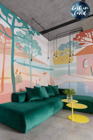 papel pintado salon aurore en bord de mer panoramico vegetal