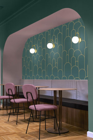 espace public vert papier peint colonnes de la lena gΓ©omΓ©trique