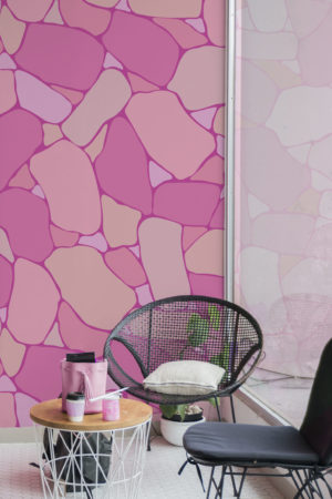 espace public rose wallpaper mosaic rose barbie pop urban
