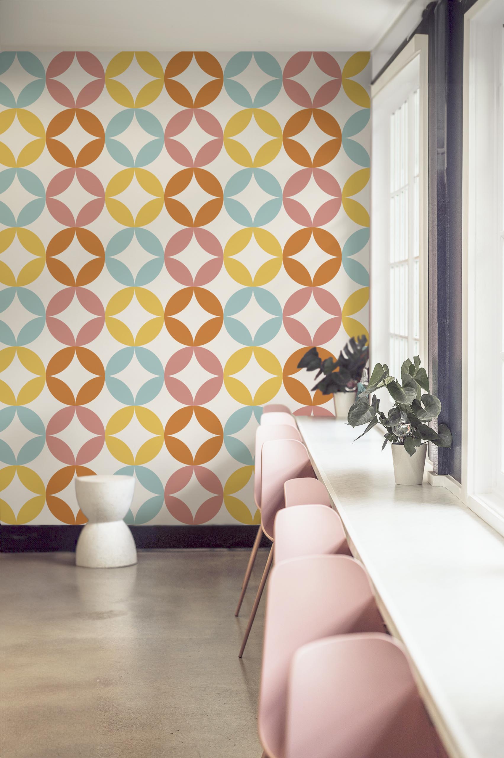 N497 Pop Colors Public Spaces Multicolor Wallpaper Stars Multicolor Geometric Circle Public Space Pop Multicolor Wallpaper Stars Multicolor Geometric Circle