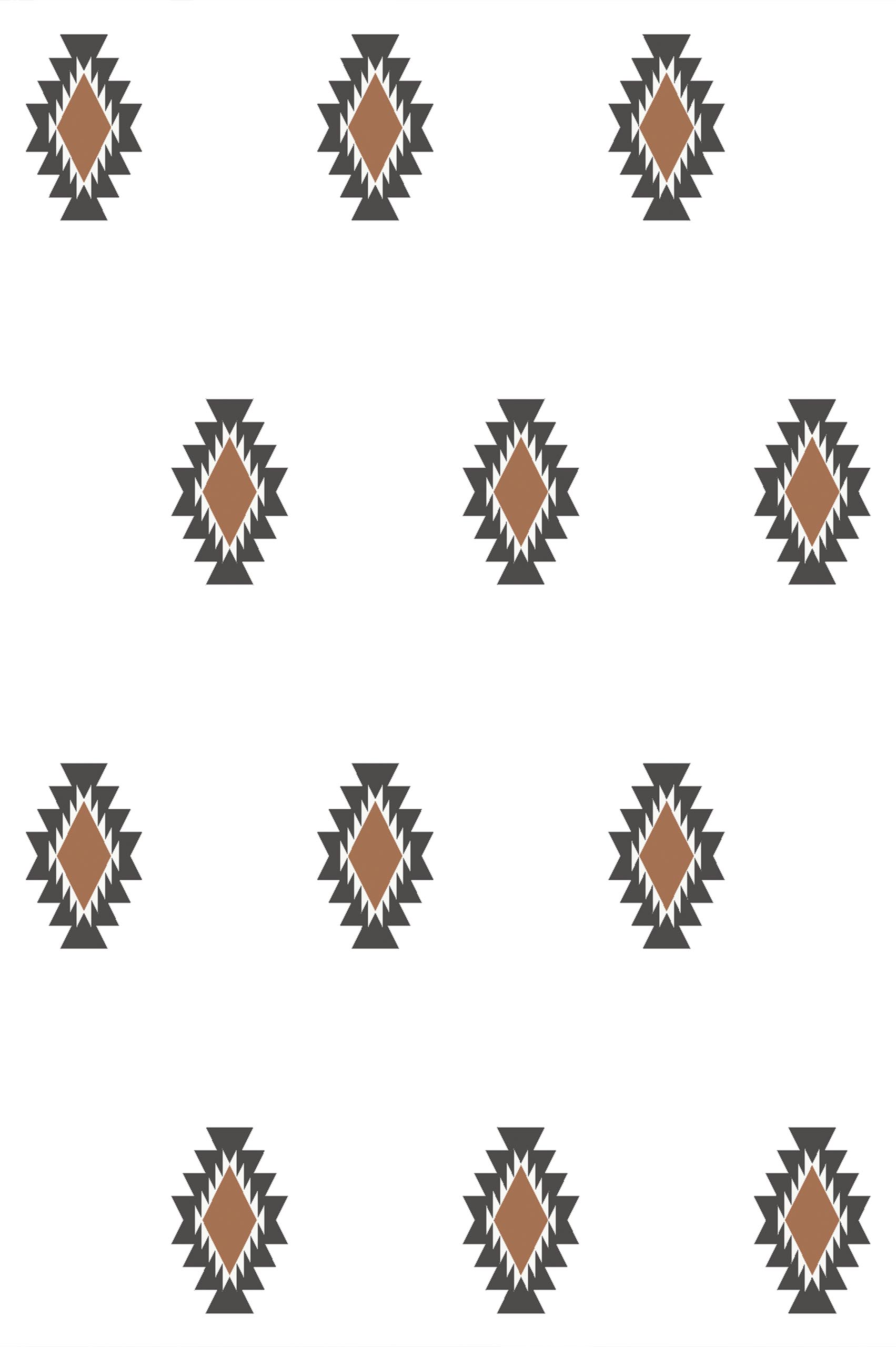 terracotta pattern geometric ethnic aztec wallpaper