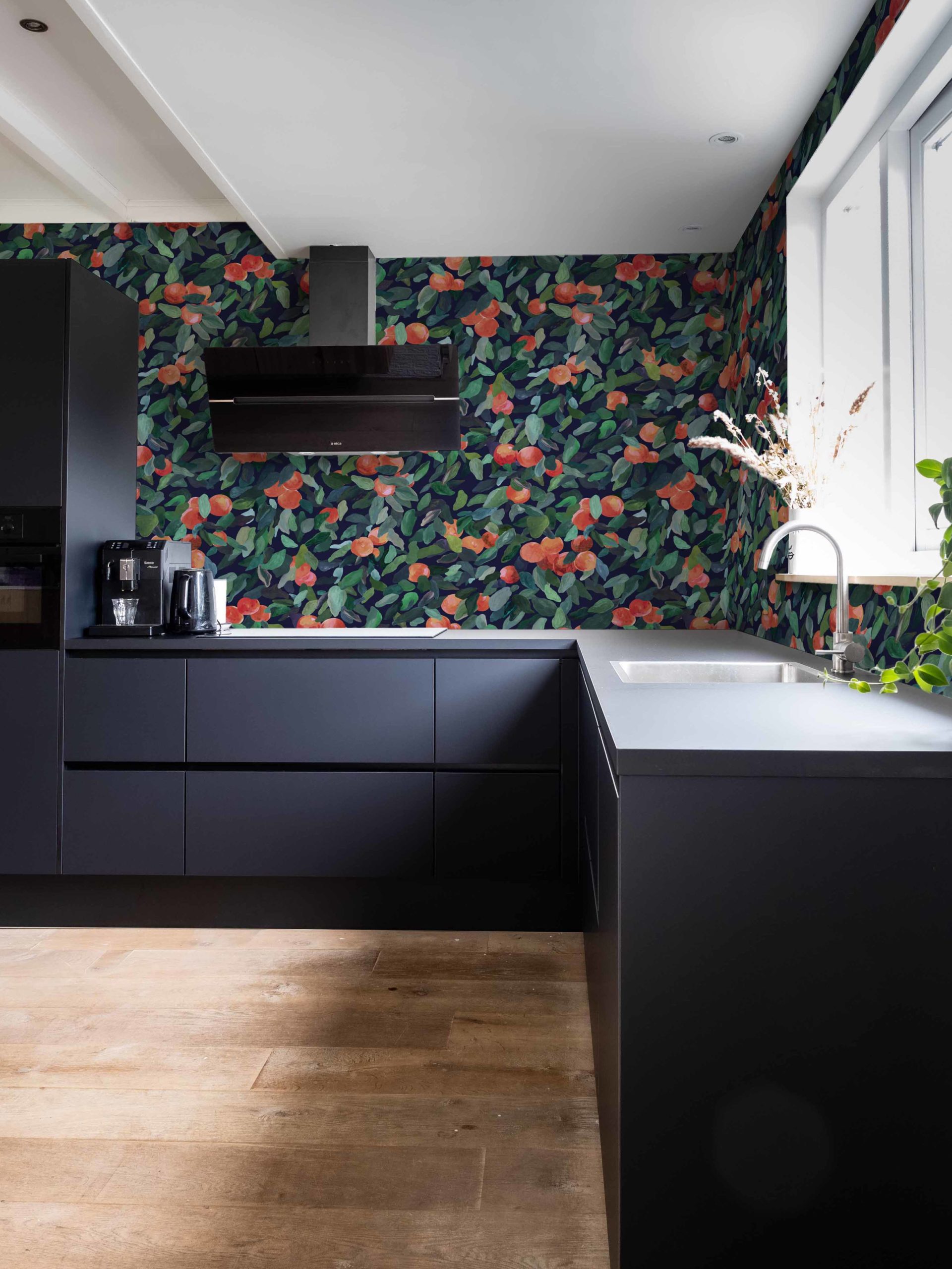 papier peint n509 eden cuisine bleue