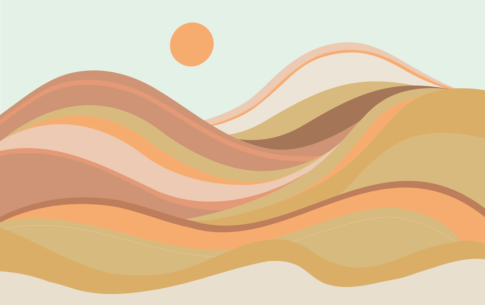 motif kaki papier peint horizon ondulé panoramique paysage