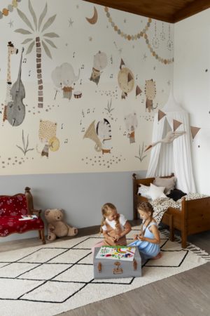 Kids Room Wallpaper Kids Animal Orchestra Panoramic Animals