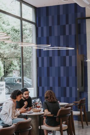 Papier peint rectangle bleu