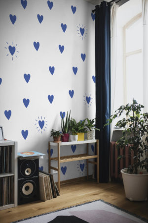papier peint 540 Cœurs rayonnants salon