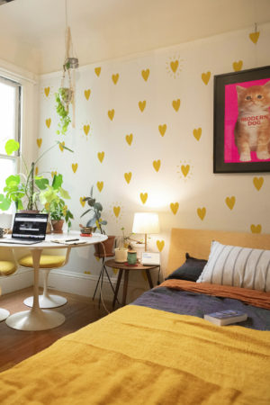 papier peint 540 Cœurs rayonnants chambre