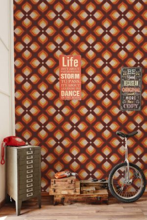 Papier peint vintage terracotta espaces publics