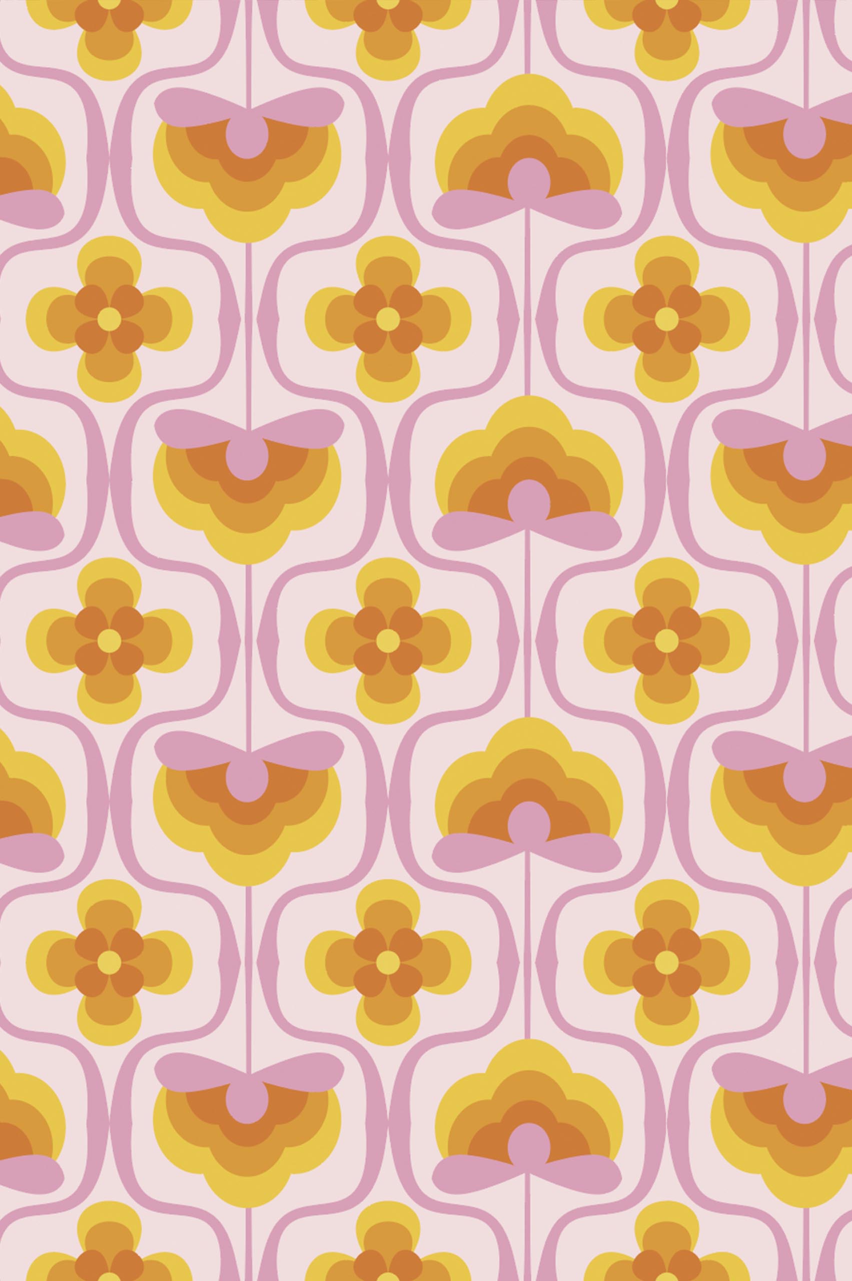 Retro pink wallpaper