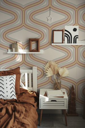 Hypnosis multicolor bedroom wallpaper