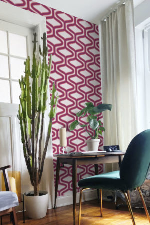 Papier peint hypnose violet bureau