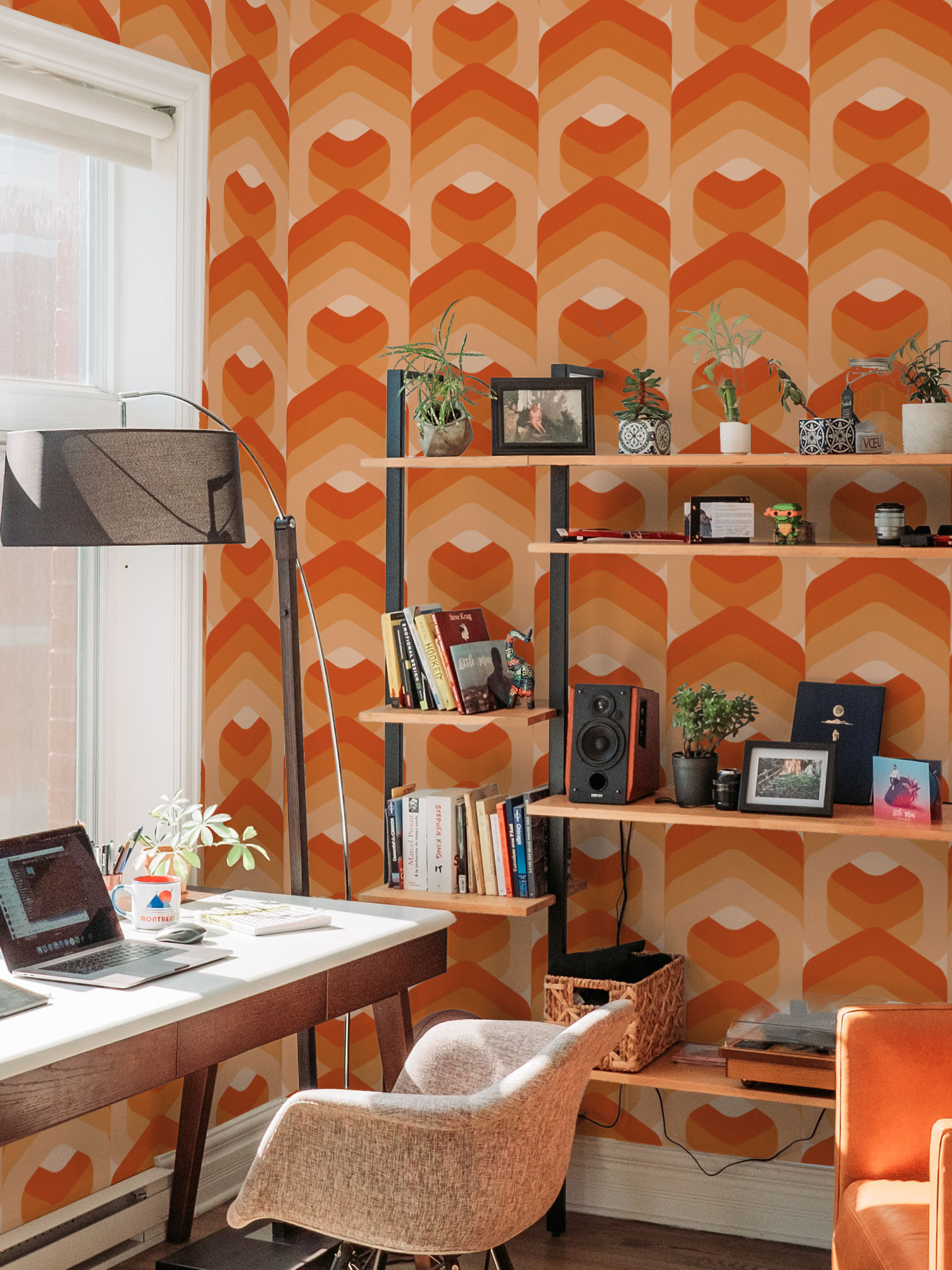 Prism orange office wallpaper