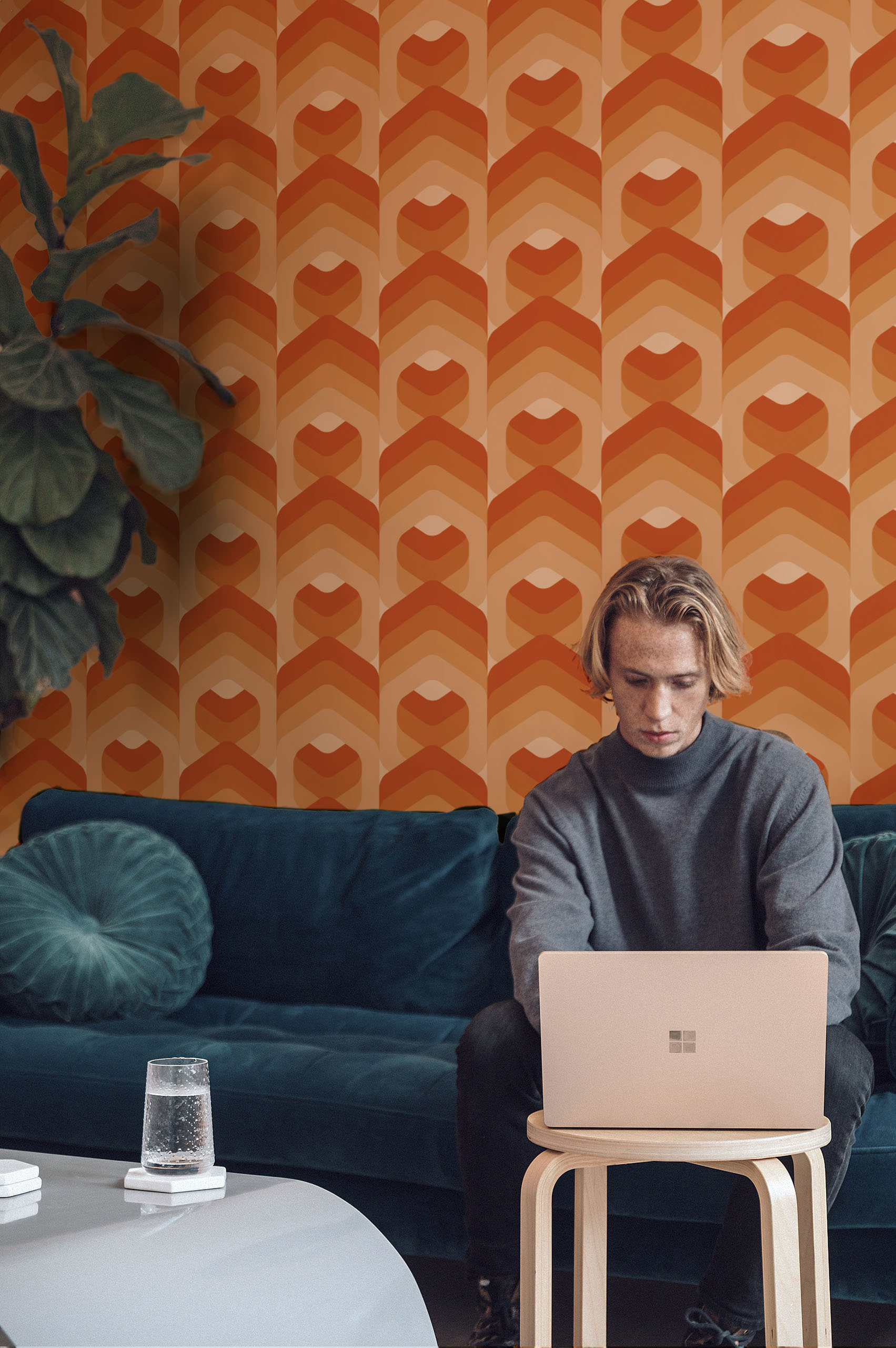 Prism wallpaper orange public spaces