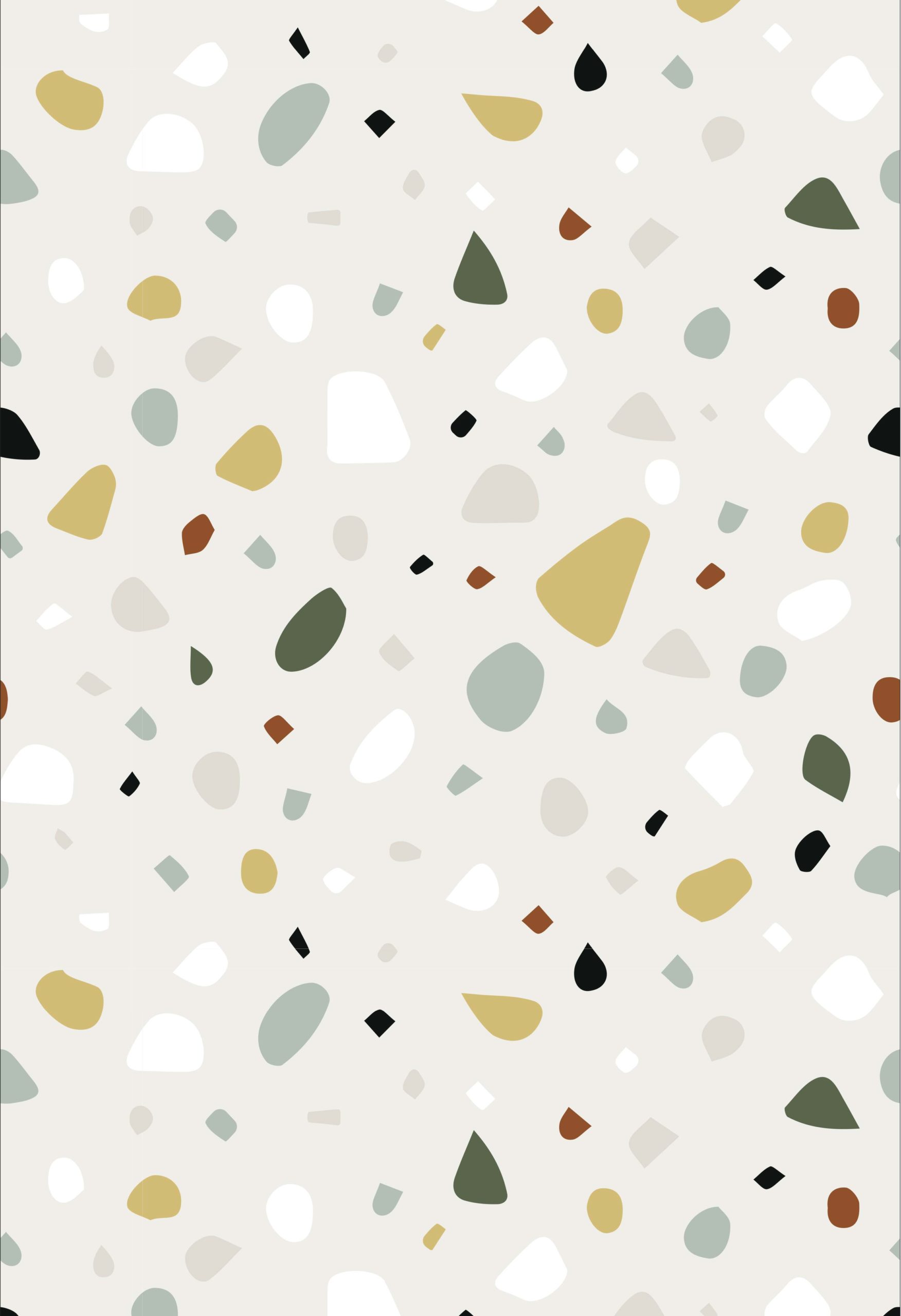 Green terrazzo tendresse pattern wallpaper